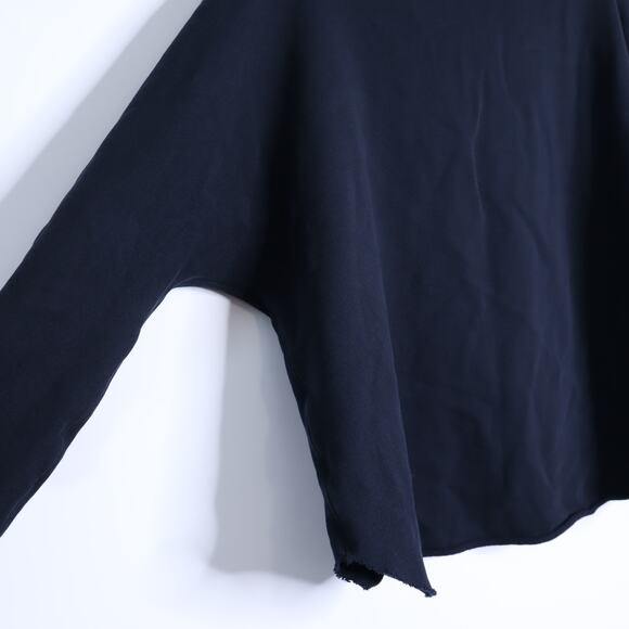 FRANK & EILEEN Effie Funnel Neck Capelet Sweatshirt Black Long Sleeve Women's L - Picture 9 of 13